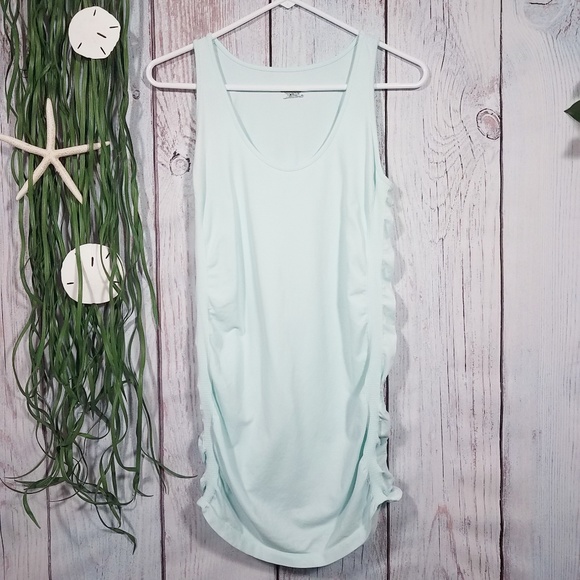 Athleta Tops - Athleta~Baby Blue Scrunched Tank Top~Size XL